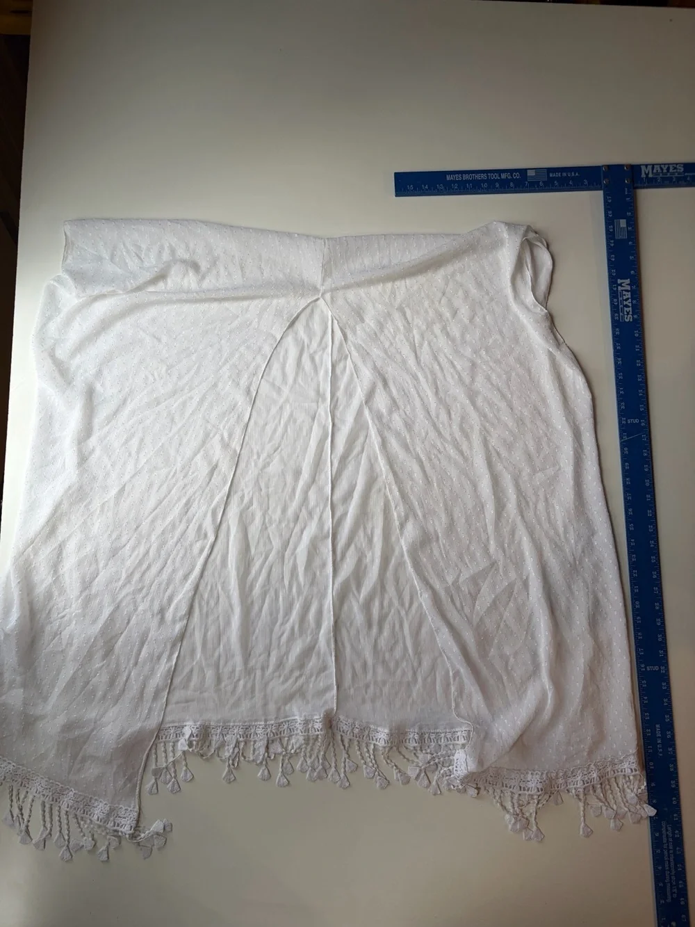 White Women's Bohemian Crochet Hem Skirt